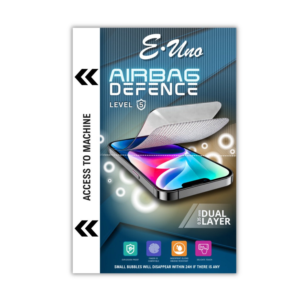 Lámina AIRBAG DEFENCE LEVEL 5 — Protector Dual Layer TPU (0.35 mm)