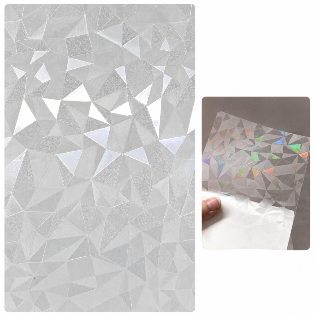 Láminas Decorativas para Tapa Trasera - Efecto Diamante / Cristal Geométrico (Caja de 50 Unidades)