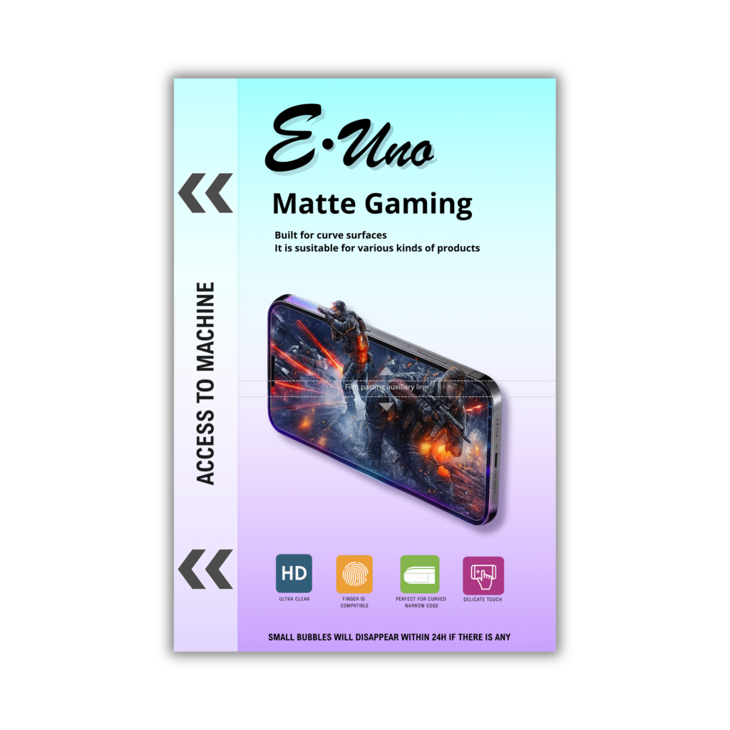 Lámina "Matte Gaming"  Mate Transparente (Caja de 60 Unidades)