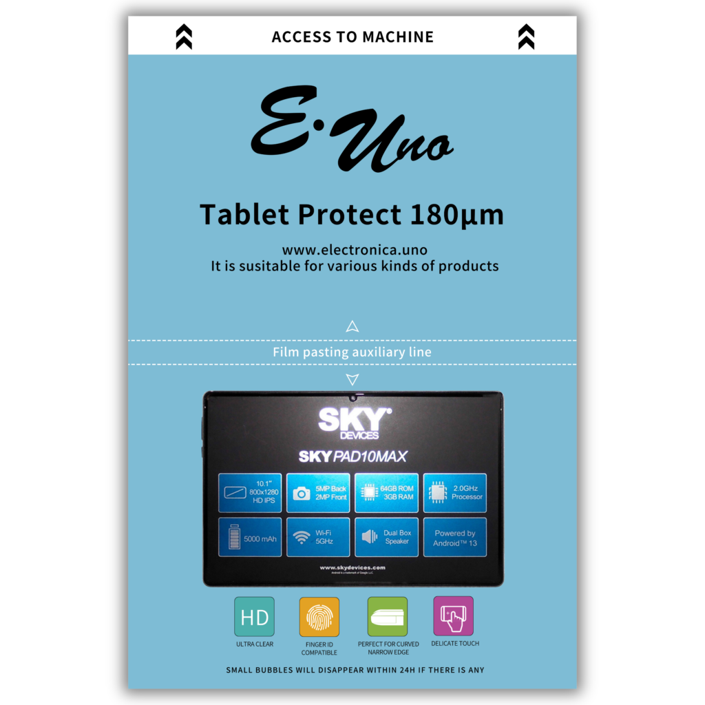 Láminas de TPU Ultra Clear EUNO para Tablet (300 x 200 mm - Caja de 20 Unidades)