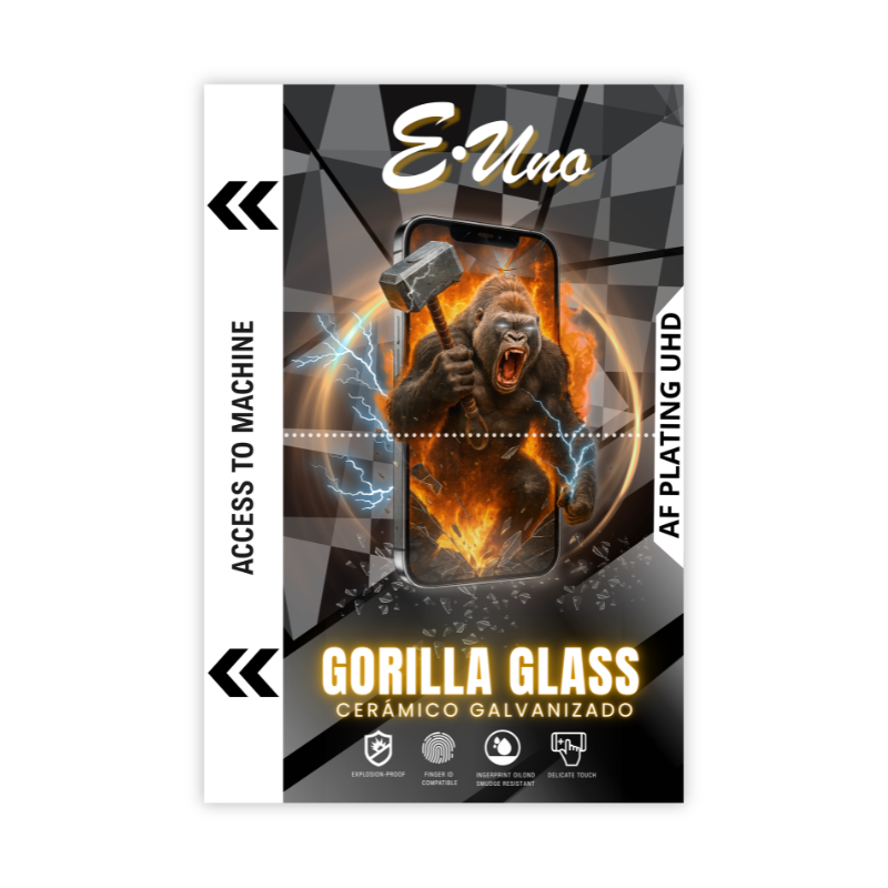 Lámina Gorilla Glass «Ceramico Galvanizado» – Ultra HD (Caja de 40 Unidades)